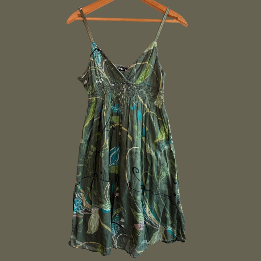 Vintage Y2K Planet Gold Festival Fairy Boho Cottagecore Dress